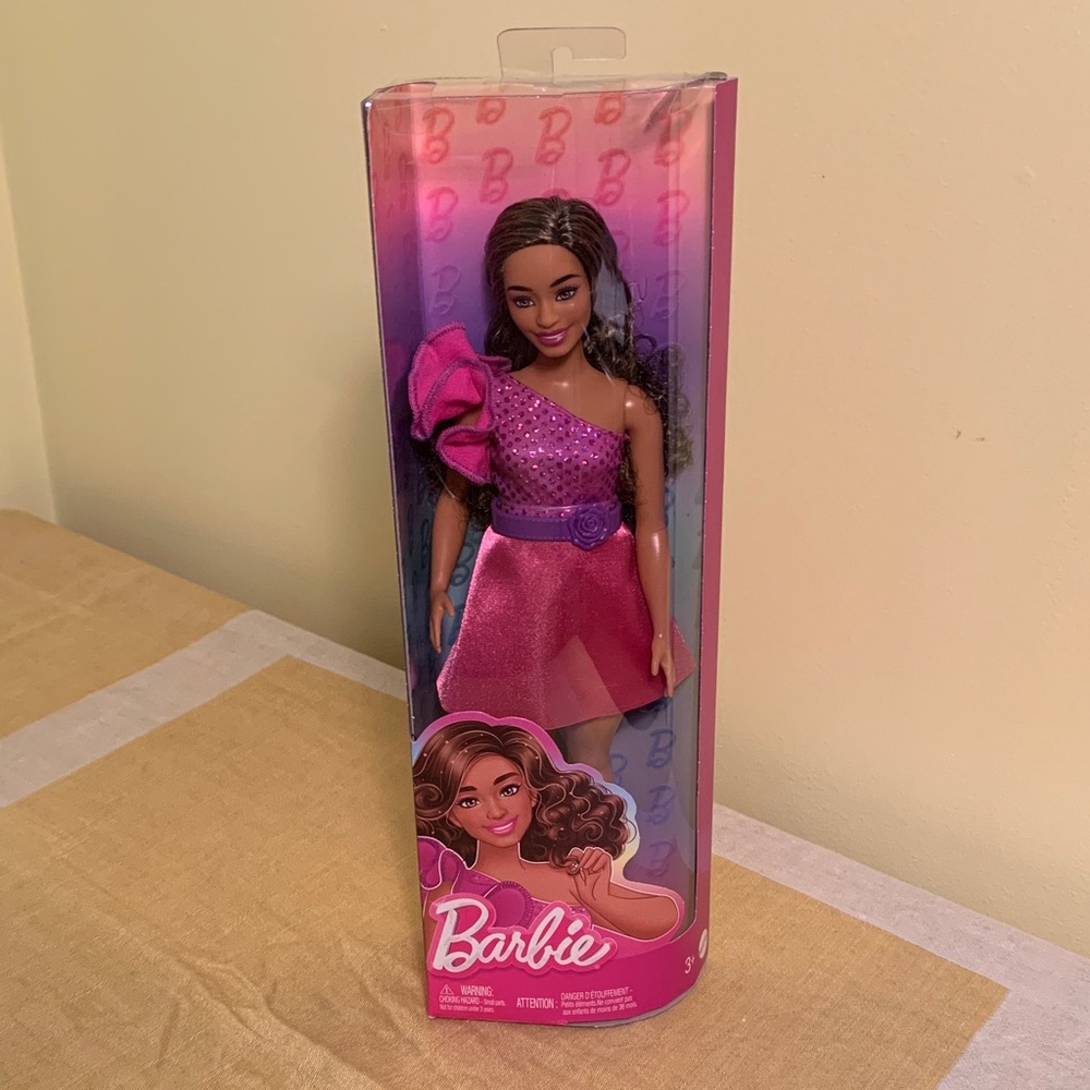 Barbie Fashionista 225 Magenta One-Shoulder Dress